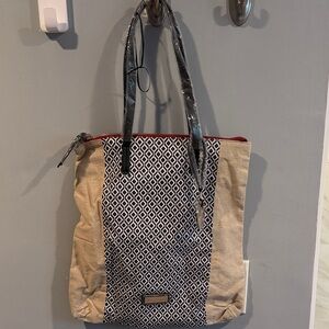 NWT Amiani Black and Tan Tote Bag